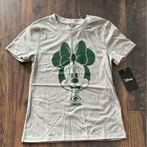 Disney Minnie Mouse Green Bay Packers NFL Shirt Girls Size M (10/12) NEW w/ Tags
